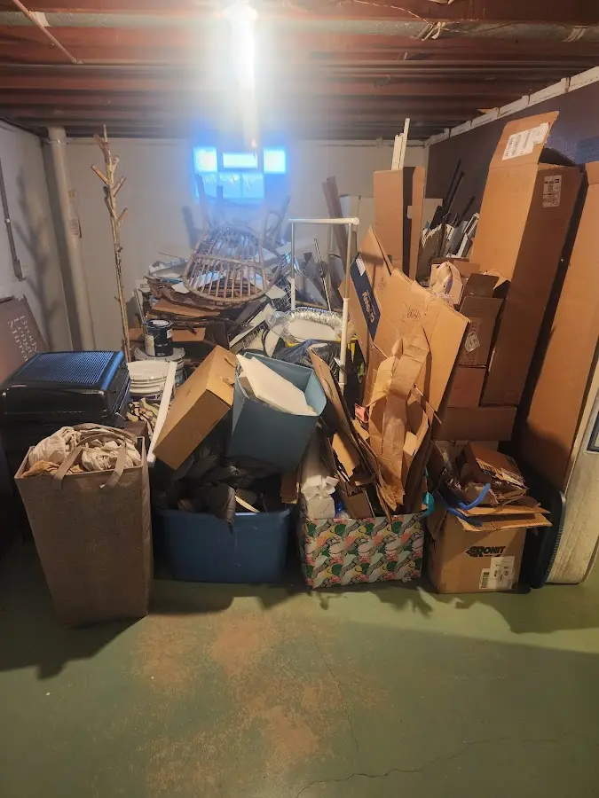 Roll-off dumpster container at job site for 4 Yard Dumpster Rental in Fallsburg